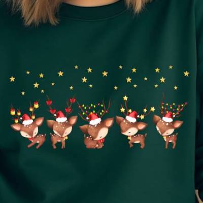 Christmas Deer Sweatshirt, Winter Deer Sweatshirt, Christmas Sweatshirt, Cozy Holiday Sweatshirt, Weihnachten, Advent