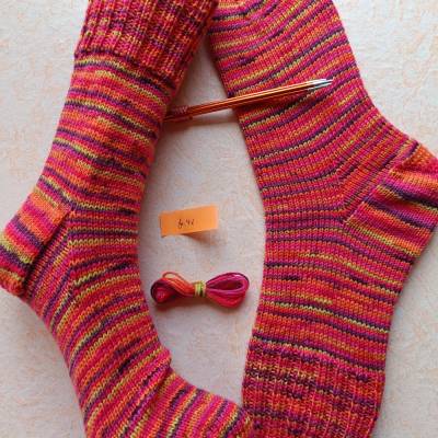 Wollsocken, handgestrickte Socken, Gr 41,  gestrickte Socken, Fotissima Merino 