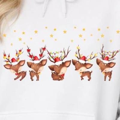 Christmas Deer Hoodie, Winter Deer Hoodie, Christmas Hoodie, Cozy Holiday Hoodie, Weihnachten, Advent, Rehe