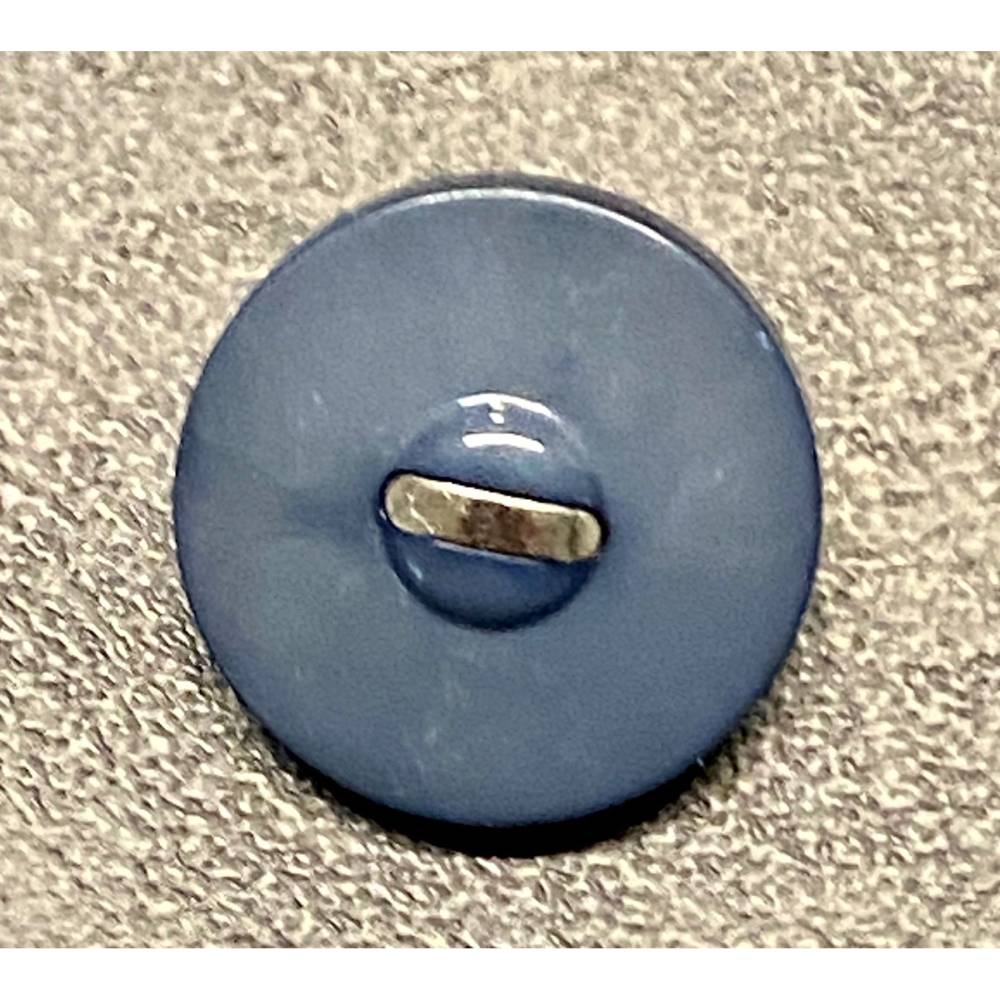 Designer-, Stegknopf graublau mit chromefarbener Einlage Packung 25 g (ca.10 Stück) Bild 1