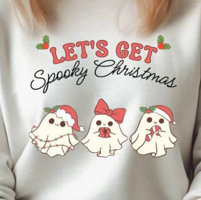Christmas Ghost Sweatshirt, Christmas Sweatshirt, Gespenster Sweatshirt, Christmas Vibes Sweatshirt, Weihnachten, Advent