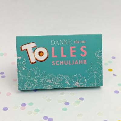 Toffifee Banderole Ein tolles Schuljahr | Abschiedsgeschenk Lehrer & Lehrerin | Dankeschön zum Schuljahresende | PDF