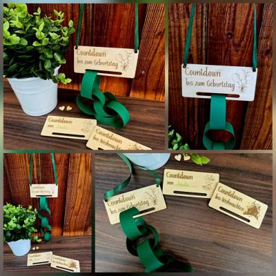 Countdown aus Holz zum selbst abreißen