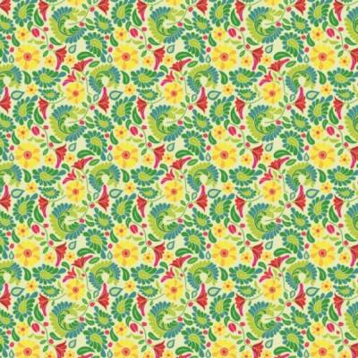 Geschenkpapier Blumentraum, 10 Bogen mit Blumenranken, Blumen und Blüten in sommerlichen Farben