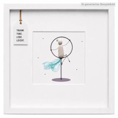 Steinbild Tänzerin · Geschenk für Tänzerinnen · Pebble Art · Handgefertigt aus Kieselsteinen
