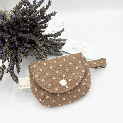 Kleines Täschchen mit Karabiner | Mini Etui aus Baumwolle | Handgemacht
