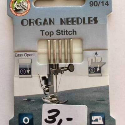 5 Organ Needles Top Stitch 90 Nähmaschinennadeln