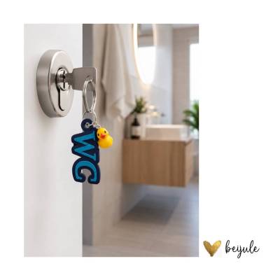 Schlüsselanhänger WC- 3D Druck - Farben individualisierbar