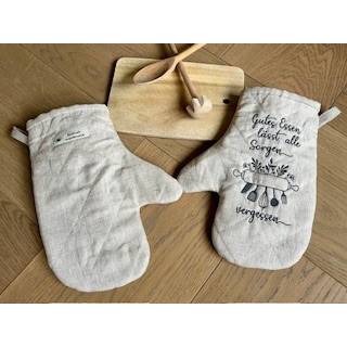 Ofenhandschuhe personalisiert, Leinen Bild 3