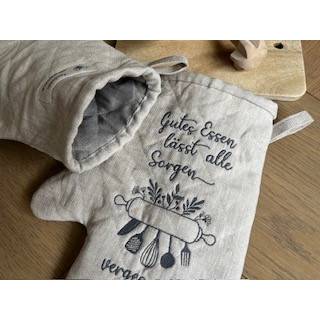 Ofenhandschuhe personalisiert, Leinen Bild 8