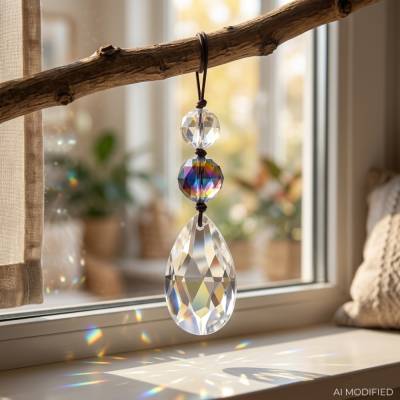Sonnenfänger aus Glasperlen & Glastropfen – Magische Fensterdeko & Feng Shui Highlight