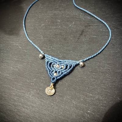 "Orient in Blau" - Boho-Halskette
