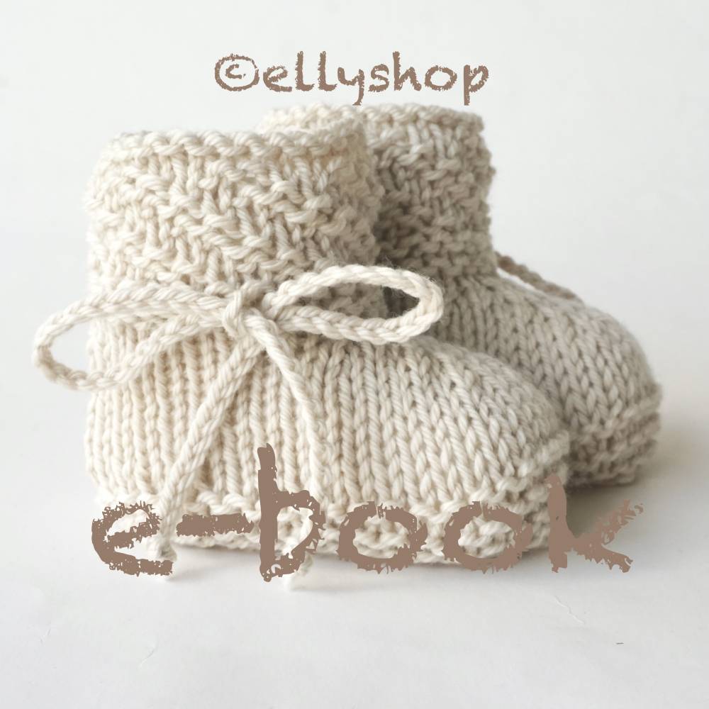 Strickanleitung Babyschuhe Strickschuhe PDF E-Book Stricken Handarbeit Baby Taufschuhe Bild 5