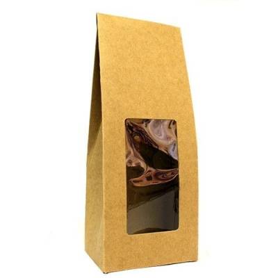 Geschenkbox 10 Stk. Kraftkarton mit Fenster 23x9,2x6,5 cm Faltbare Geschenkverpackung für Süßigkeiten Kunsthandwerk