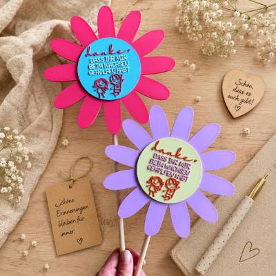 Abschiedsgeschenk Erzieherin Kita, Blumenstecker Abschied Kita, Geschenk Kindergarten, Danke Kita Team, Danke Erzieherin