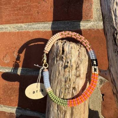 Handgewebtes buntes Perlenarmband / handwoven Bracelet