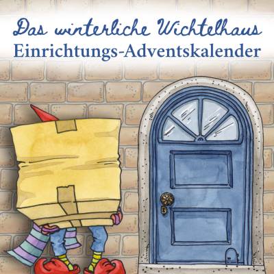 Wichteltür-Adventskalender für Kinder ab 4 Jahren, Dekorieren und Einrichten mit 24 wiederablösbaren Aufklebern, A5 quer
