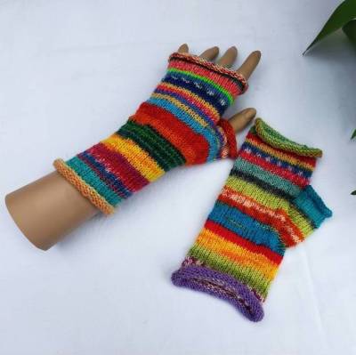 Armstulpen mit Daumen, kunterbunt I. one size