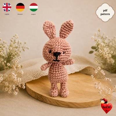 Amigurumi Hase Häkelanleitung PDF – Anfängerfreundlich, DIY Kuscheltier, Sofort-Download