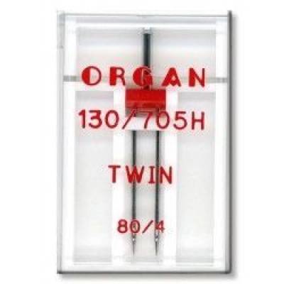 ORGAN Needles Zwilling 1 NADEL in Plastikdose Stärken 80/4 und 100/6 Sonderangebot