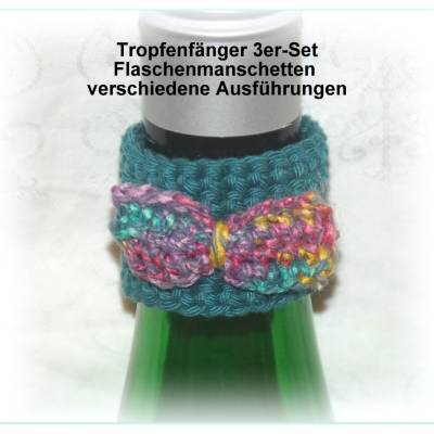 Tropfenfänger im Set verschiedene zur Auswahl, Flaschenhals Manschette