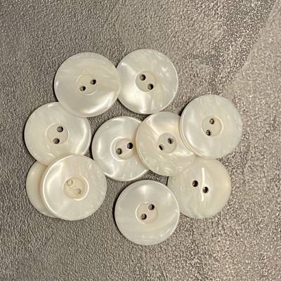 2-Loch Knöpfe Durchmesser ca. 21 mm perlmutteffekt mit Innenring Packung mit 10 Stück