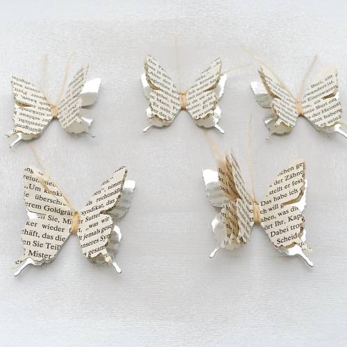 5er-Set 3D-Schmetterlinge, handgemachte Schmetterlinge aus Papier, Schmetterlinge Deko