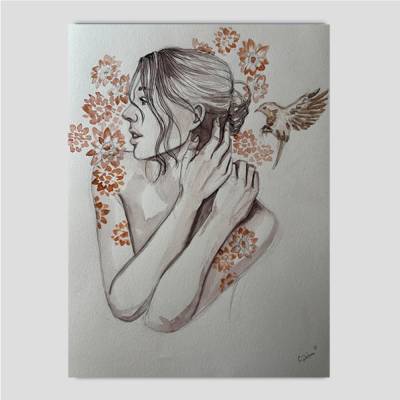 Flower Girl Aquarell