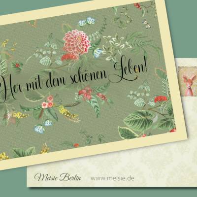 Postkarte Das schöne Leben