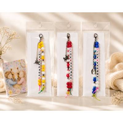 Schlüsselanhänger/Handyschmuck "Ich liebe Pferde " Pferd