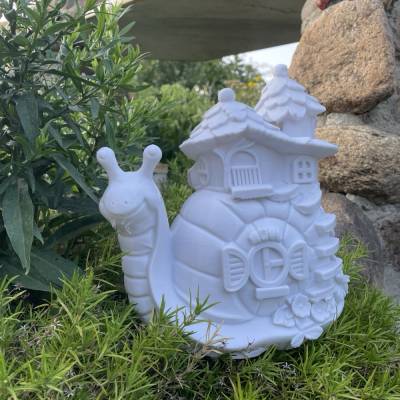 Solar Gartenstecker Schneckenhaus Schnecke mit Licht LED Solarlampe | Garten Deko wetterfest PETG Märchenhaus | Geschenk