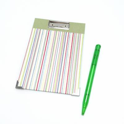 Klemmbrett DIN A6 bunt gestreift – Schreibunterlage 12,0 x 17,0 cm – Handgefertigt