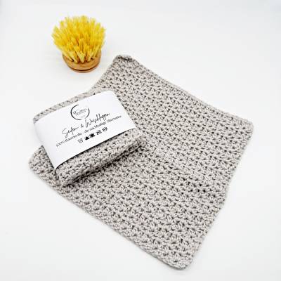 Seifenlappen & Waschlappen Baumwolle, 19x17 cm, Badezimmer waschbar bei 30 Grad, wiederverwendbar, Zero Waste Bad, Spüle
