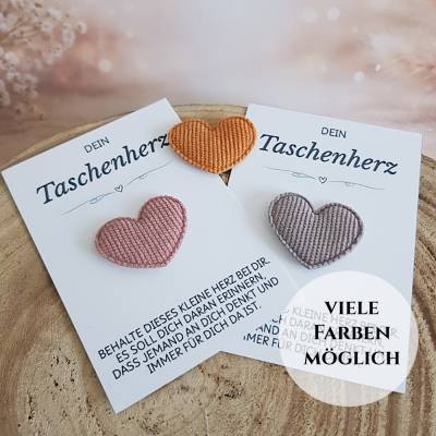 Taschenherz Gute Besserung, kleines Herz zur Genesung, Aufmunterung bei Krankheit, Mutmacher OP, Glücksbringer