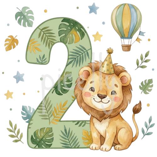 2. Geburtstag PNG, Zweiter Geburtstag Junge Safari Design für T-Shirt, Tasse, Kissen, Karte, Kinderparty Sublimation
