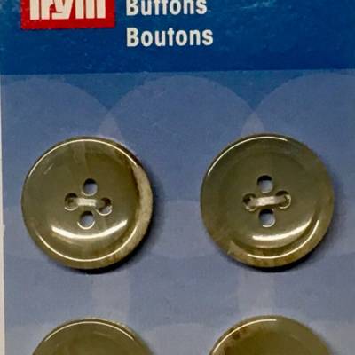 Prym Knopf 4-Loch Jacke/Mantel beige Durchmesser 18 mm Karte mit 4 Stück