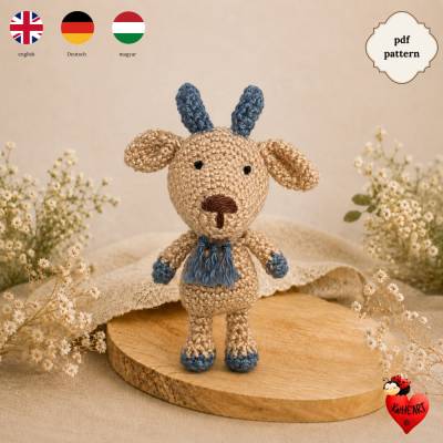 Amigurumi Ziege Häkelanleitung PDF – Anfängerfreundlich, DIY Kuscheltier, Sofort-Download