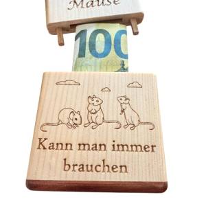 Geldgeschenk Massivholz - kreative Verpackung für Geldgeschenke - Geschenkidee, Geburtstag, Weihnachten,