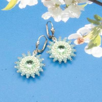 romantische Ohrringe, Geburtstag, Sommer, Ohrhänger, Glasperlenschmuck, Geschenkidee, Unisex, tribal, handgemacht Unikat
