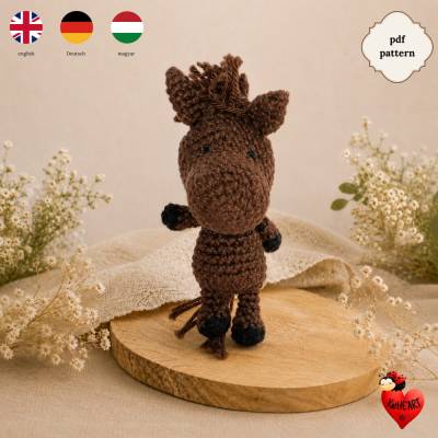 Amigurumi Pferd Häkelanleitung PDF – Anfängerfreundlich, DIY Kuscheltier, Sofort-Download
