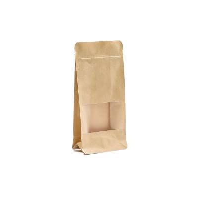 Kraft Fenstertüten Zipbeutel 10 Stk. 10x20 cm nachhaltige Geschenk Verpackung für Süßigkeiten Kunsthandwerk
