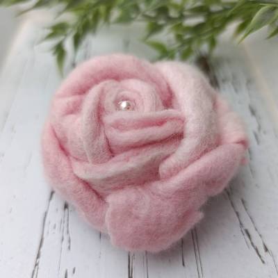 HANDGEFERTIGTE ROSE, Dekoration & Accessoires, Farbe Weiß/Rosa!