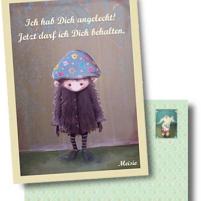 Postkarte Feine Dame