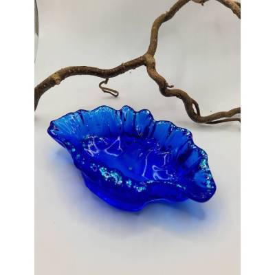 B-Ware Muschelschale Königsblau transparent