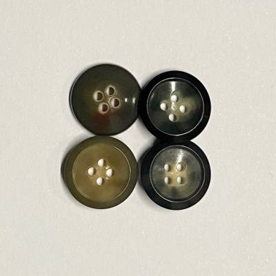 4-Loch Knöpfe gemischt grau-, schwarz-, braun marmoriert Durchmesser 15 mm Packung 25 g