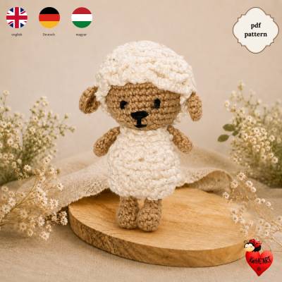 Amigurumi Schäfchen Häkelanleitung PDF – Anfängerfreundlich, DIY Kuscheltier, Sofort-Download