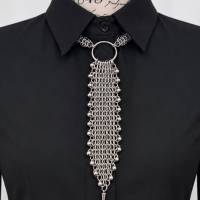 Handgefertigte Krawatten Chainmaille Statement Kette aus 316 Edelstahl | Gothic Alternative Schmuck