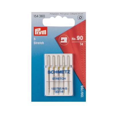 Schmetz/ Prym Nähmaschinennadeln 130/705 "Stretch", 90 5er Set