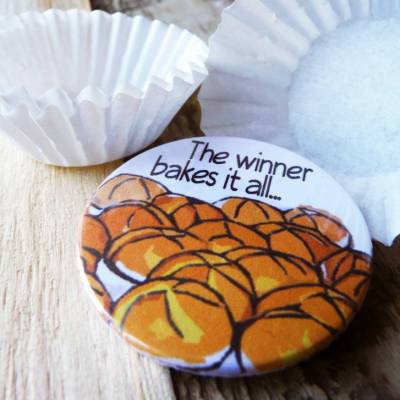 The winner bakes it all. Button, Magnet, Taschenspiegel oder Flaschenöffner.  Handgemacht.
