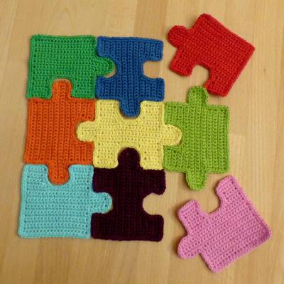 Häkelanleitung Puzzleteile, Kinderpielzeug, pdf-Datei